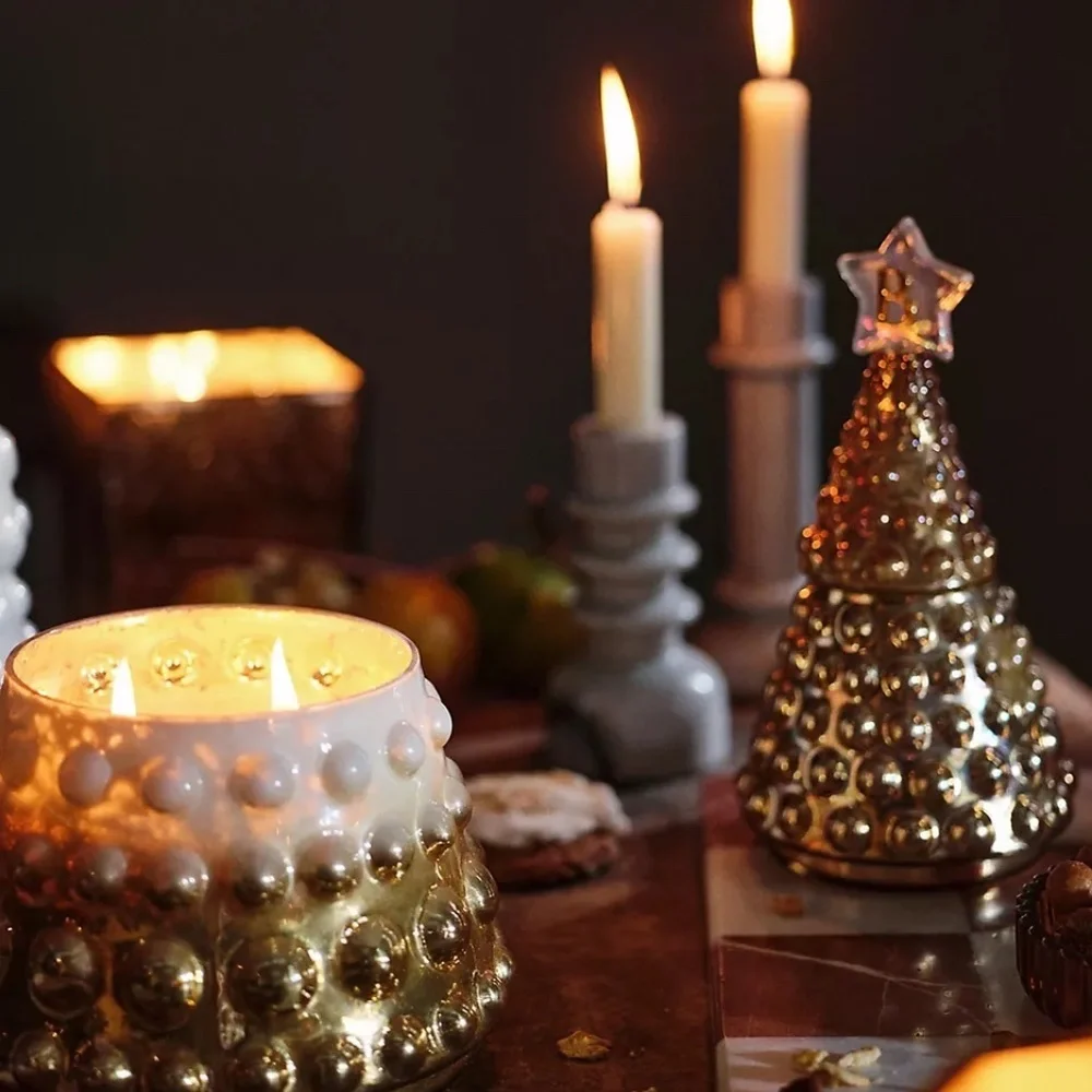 Monogram Tree Woody Fresh Balsam & Cedarwood Glass Candle, Various Letters,